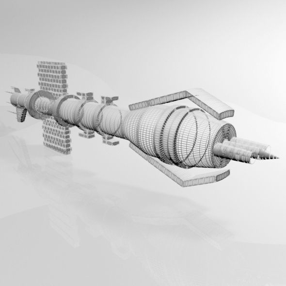 Space Destroyer 01 3D model_4