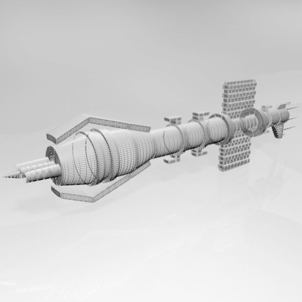 Space Destroyer 01 3D model_5