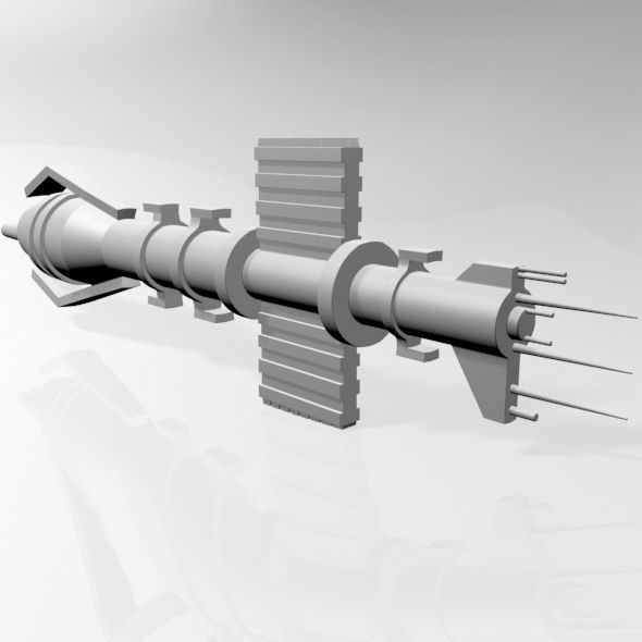 Space Destroyer 01 3D model_3