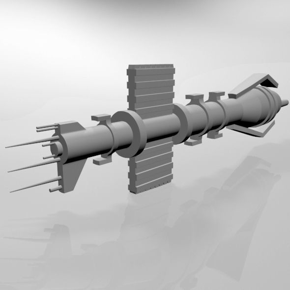 Space Destroyer 01 3D model_2