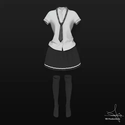 Female school Uniform 3D model