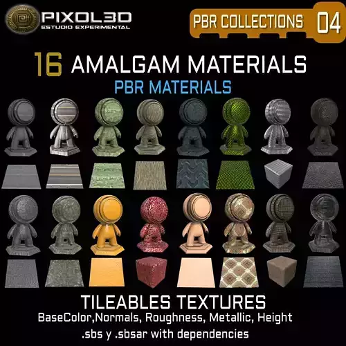 AMALGAMS 16 PBR Tileable Textures Texture Texture