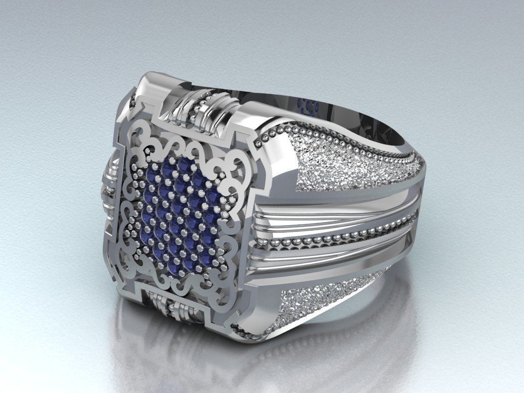 Signet ring for him 3D print model_4