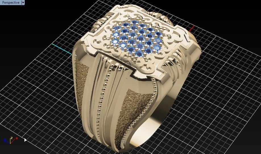 Signet ring for him 3D print model_35