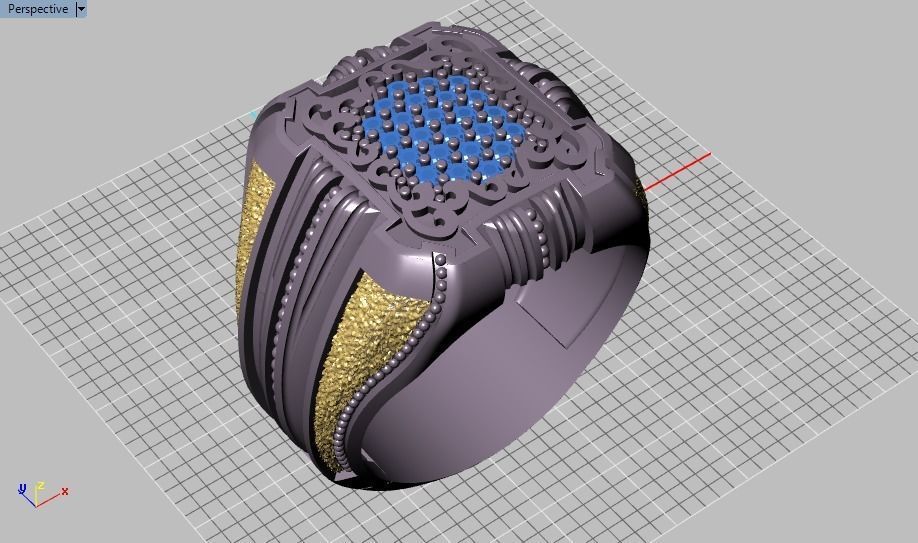 Signet ring for him 3D print model_27