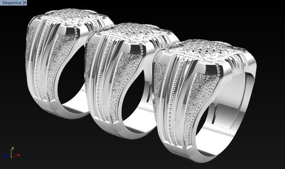 Signet ring for him 3D print model_39