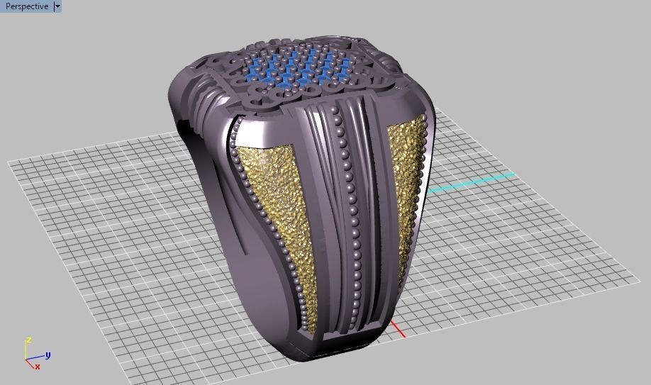 Signet ring for him 3D print model_32