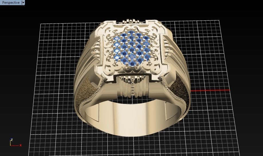 Signet ring for him 3D print model_29