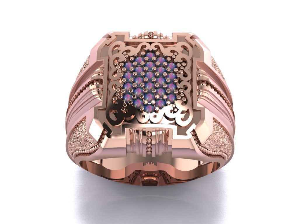 Signet ring for him 3D print model_15