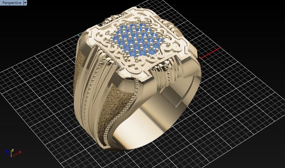 Signet ring for him 3D print model_28