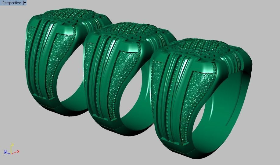 Signet ring for him 3D print model_38