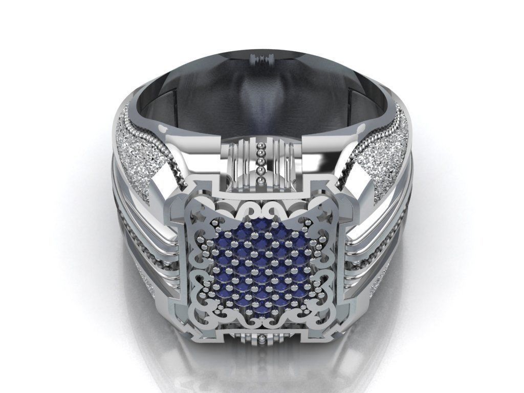 Signet ring for him 3D print model_16