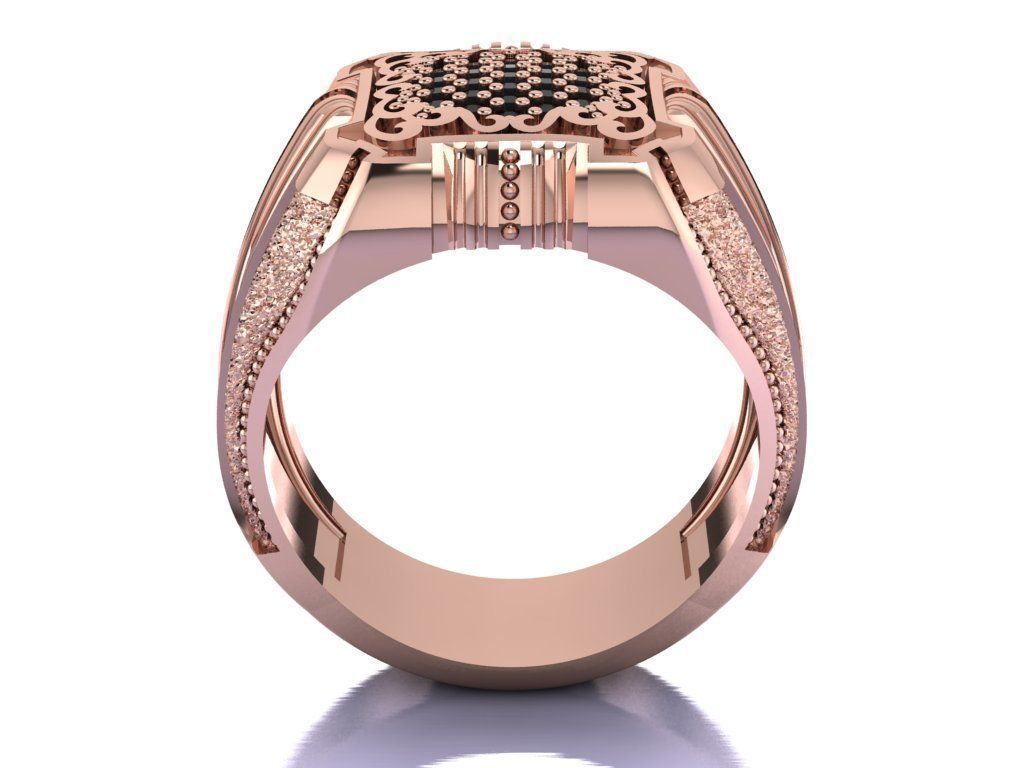 Signet ring for him 3D print model_21