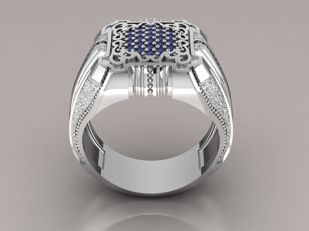 Signet ring for him 3D print model_5