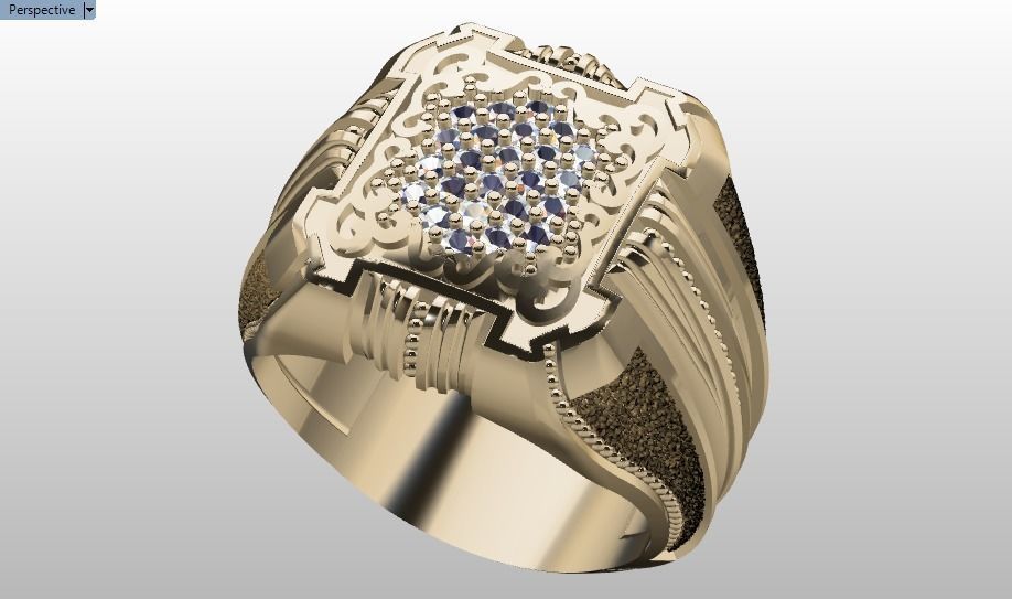 Signet ring for him 3D print model_36