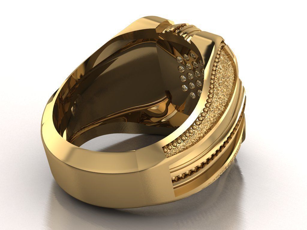 Signet ring for him 3D print model_42