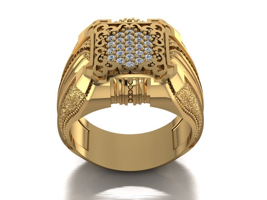 Signet ring for him 3D print model_19