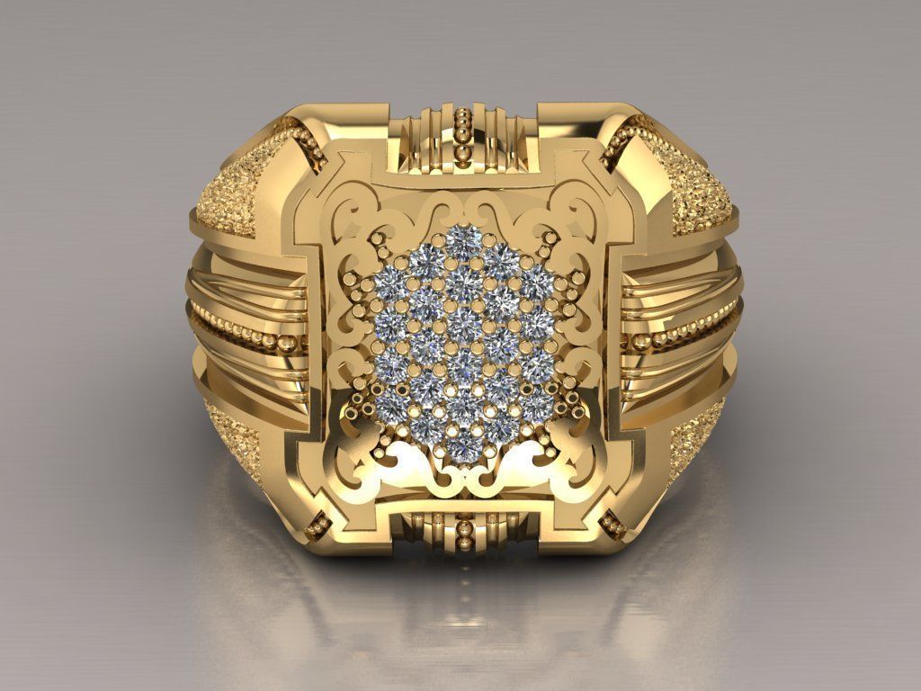 Signet ring for him 3D print model_43