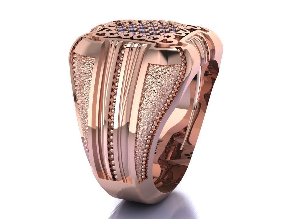 Signet ring for him 3D print model_12