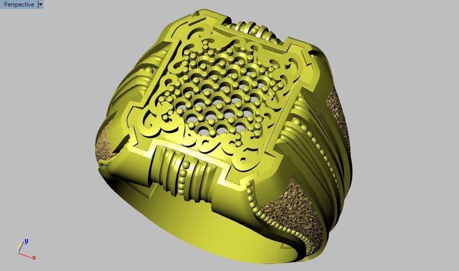 Signet ring for him 3D print model_37