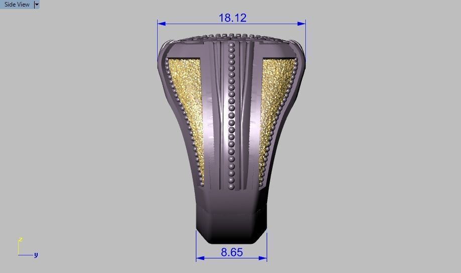 Signet ring for him 3D print model_2