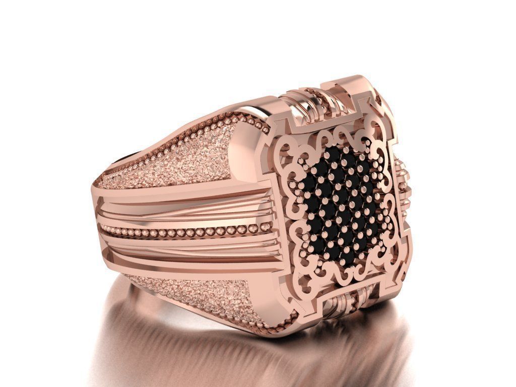 Signet ring for him 3D print model_23