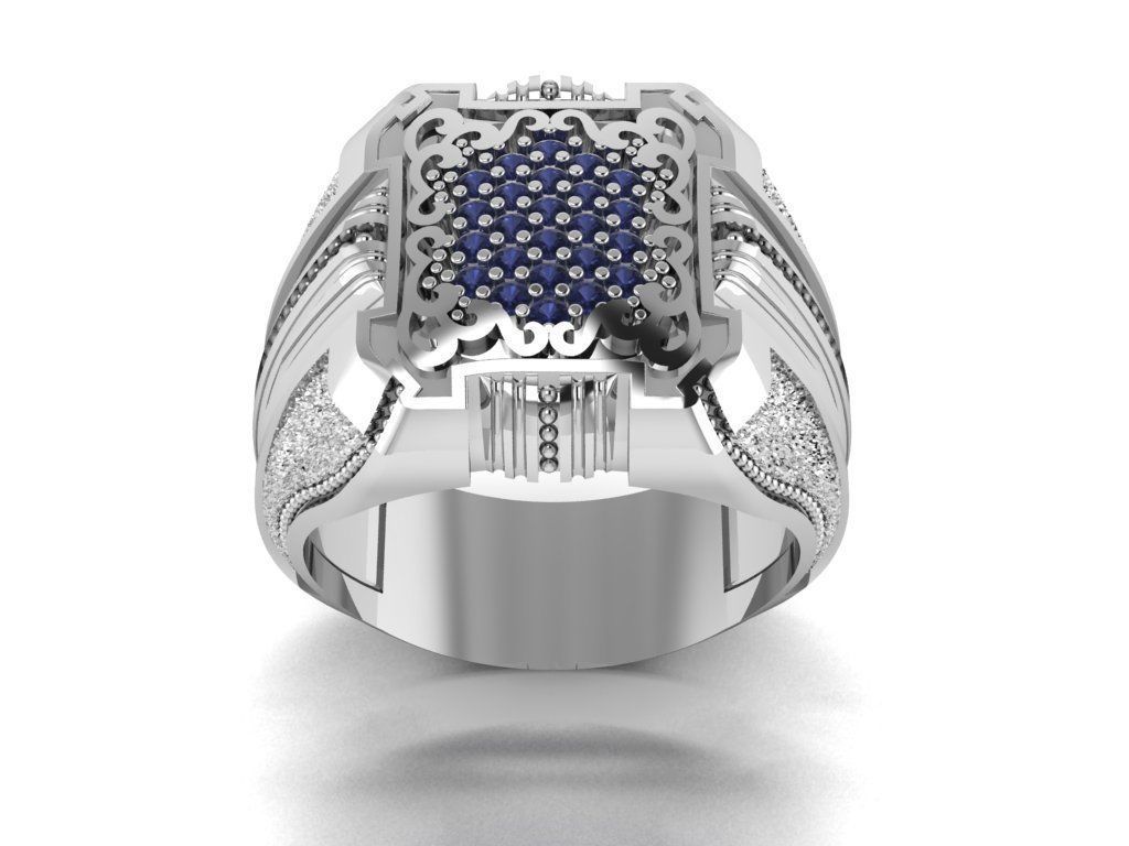 Signet ring for him 3D print model_13