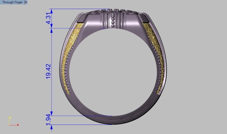 Signet ring for him 3D print model_14