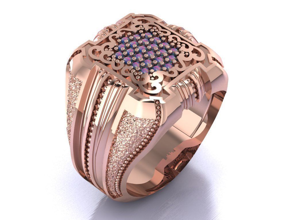 Signet ring for him 3D print model_18