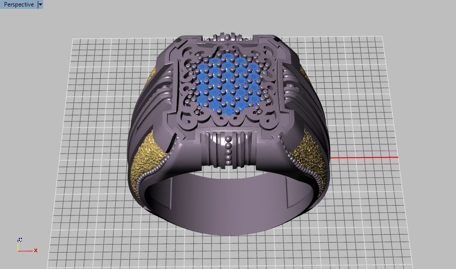 Signet ring for him 3D print model_31