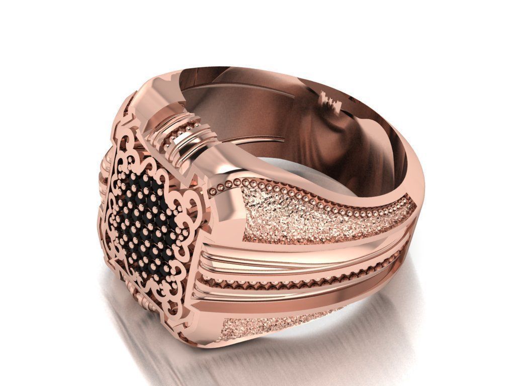 Signet ring for him 3D print model_26