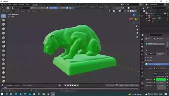 Mongolia leopard 2 Free 3D model
