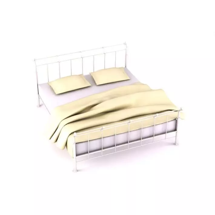 Metal Retro Bed Set 3D model