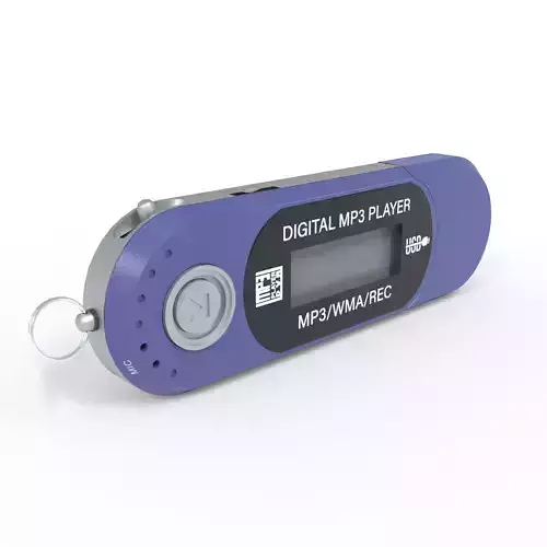 Digital MP3 Player USB Low-poly 3D model