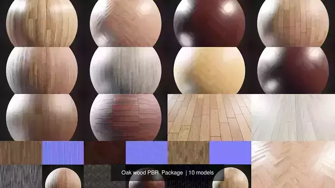 Oak wood PBR  Package 