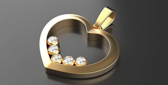  Pendant heart 3D print model