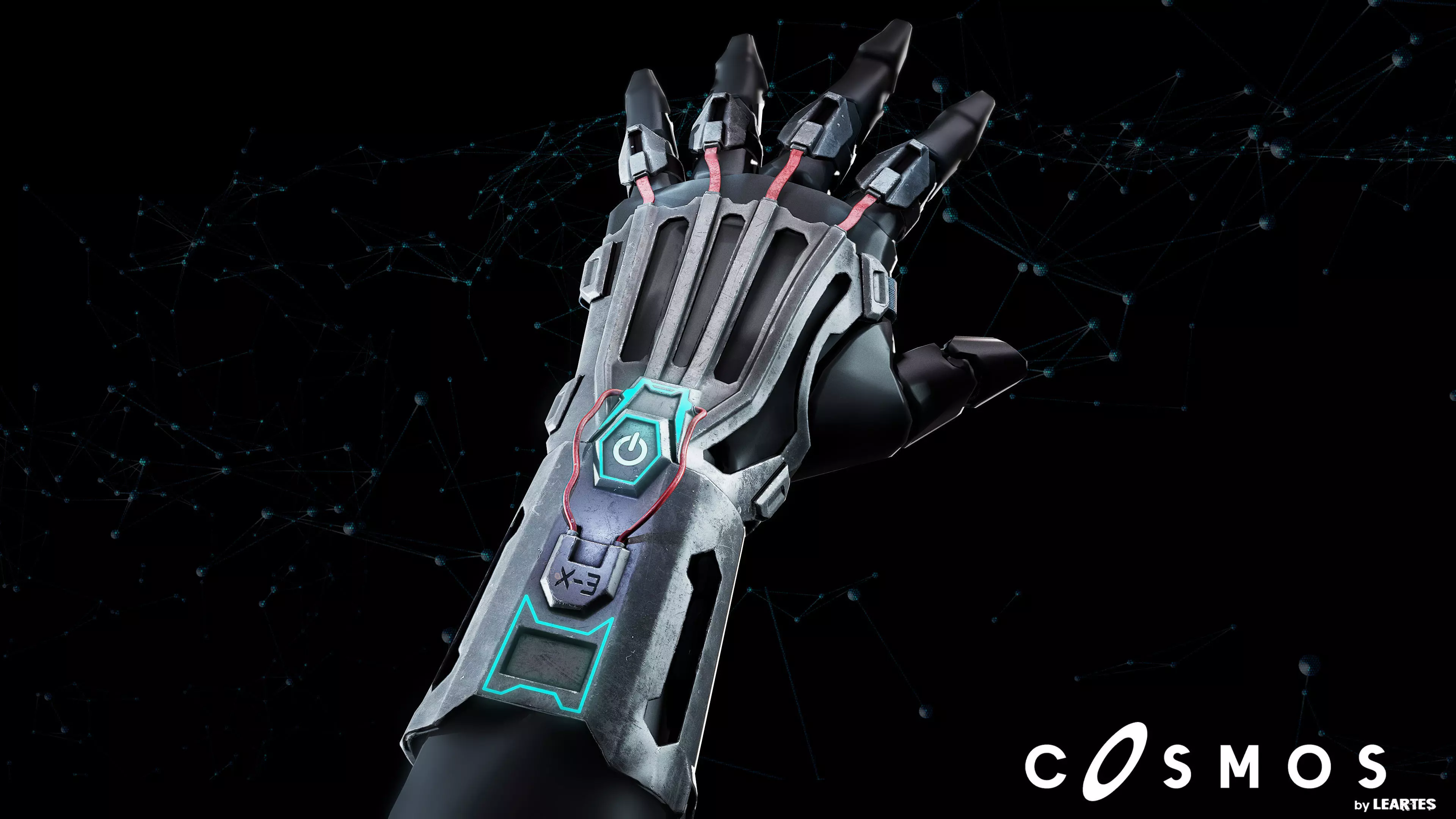 Cyberpunk X3 Combat Gloves Low-poly 3D model_0