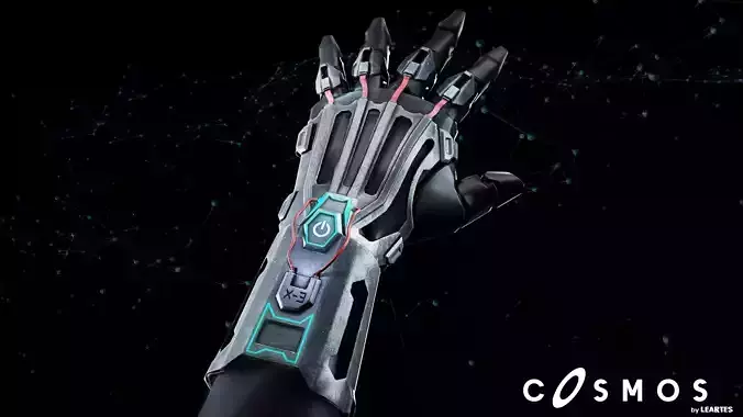 Cyberpunk X3 Combat Gloves Low-poly 3D model
