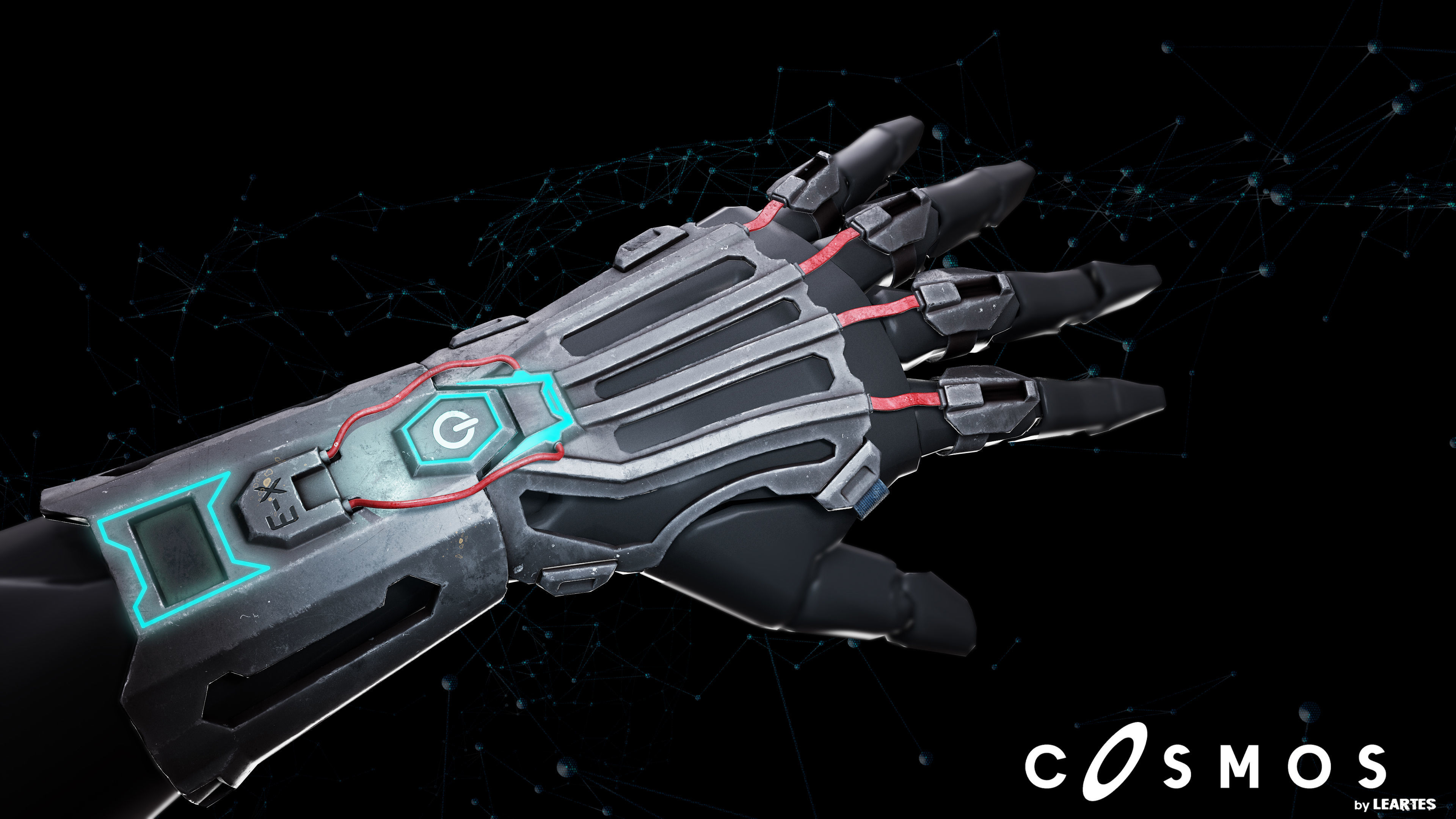 Cyberpunk X3 Combat Gloves Low-poly 3D model_1