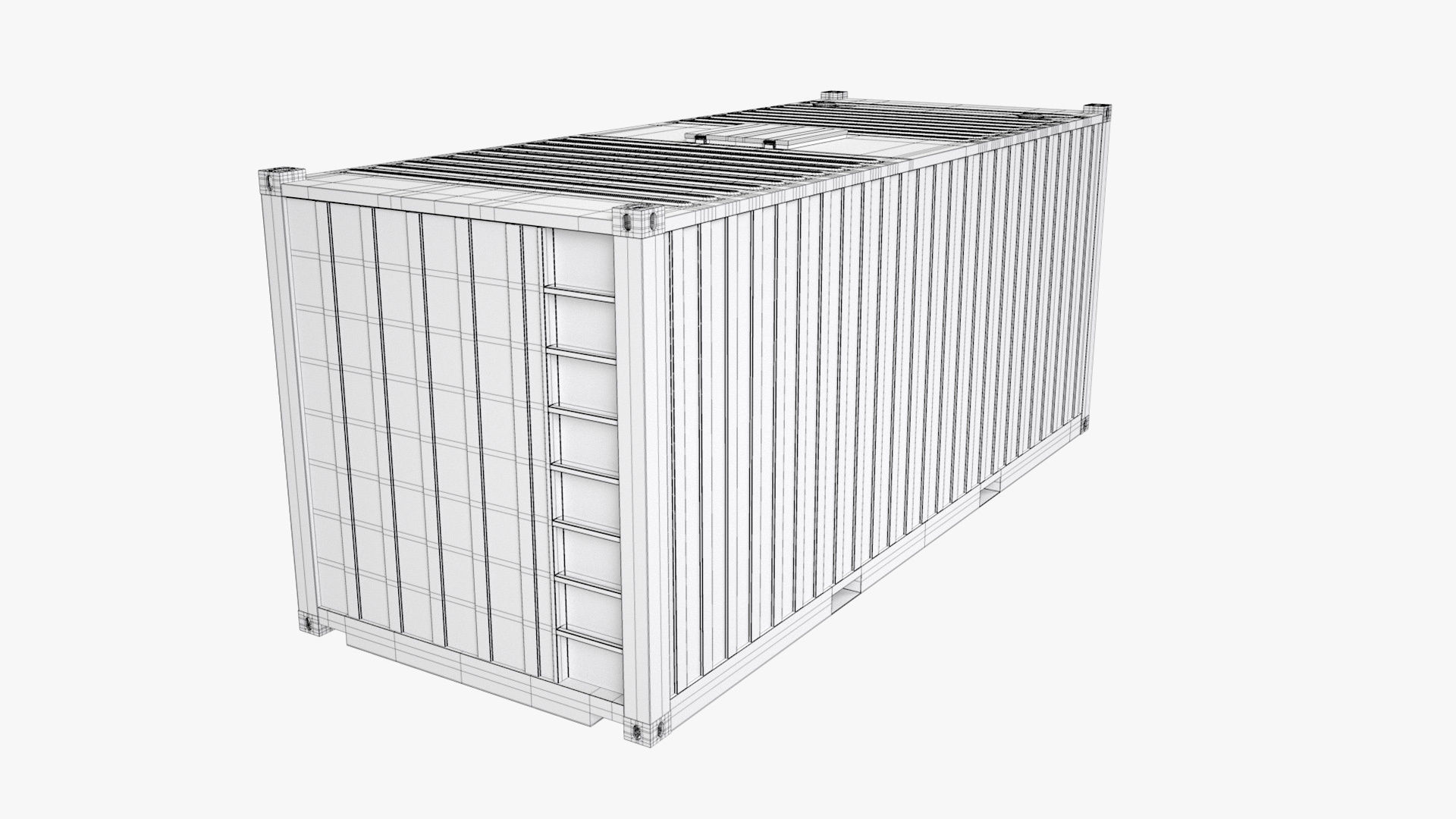 20 ft Bitumen Box Container 3D model_13