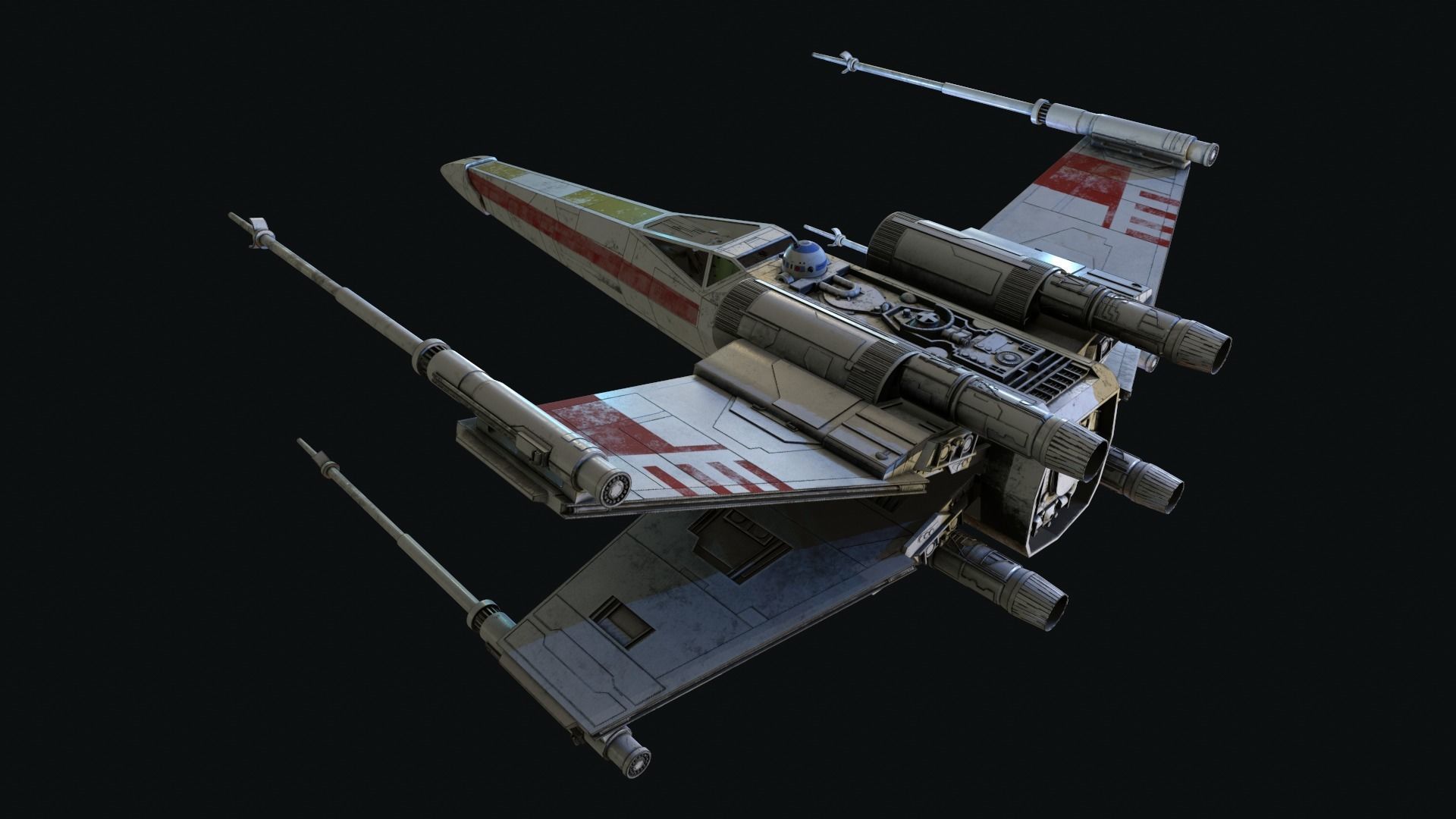 X-WING Star Wars 3D model_9