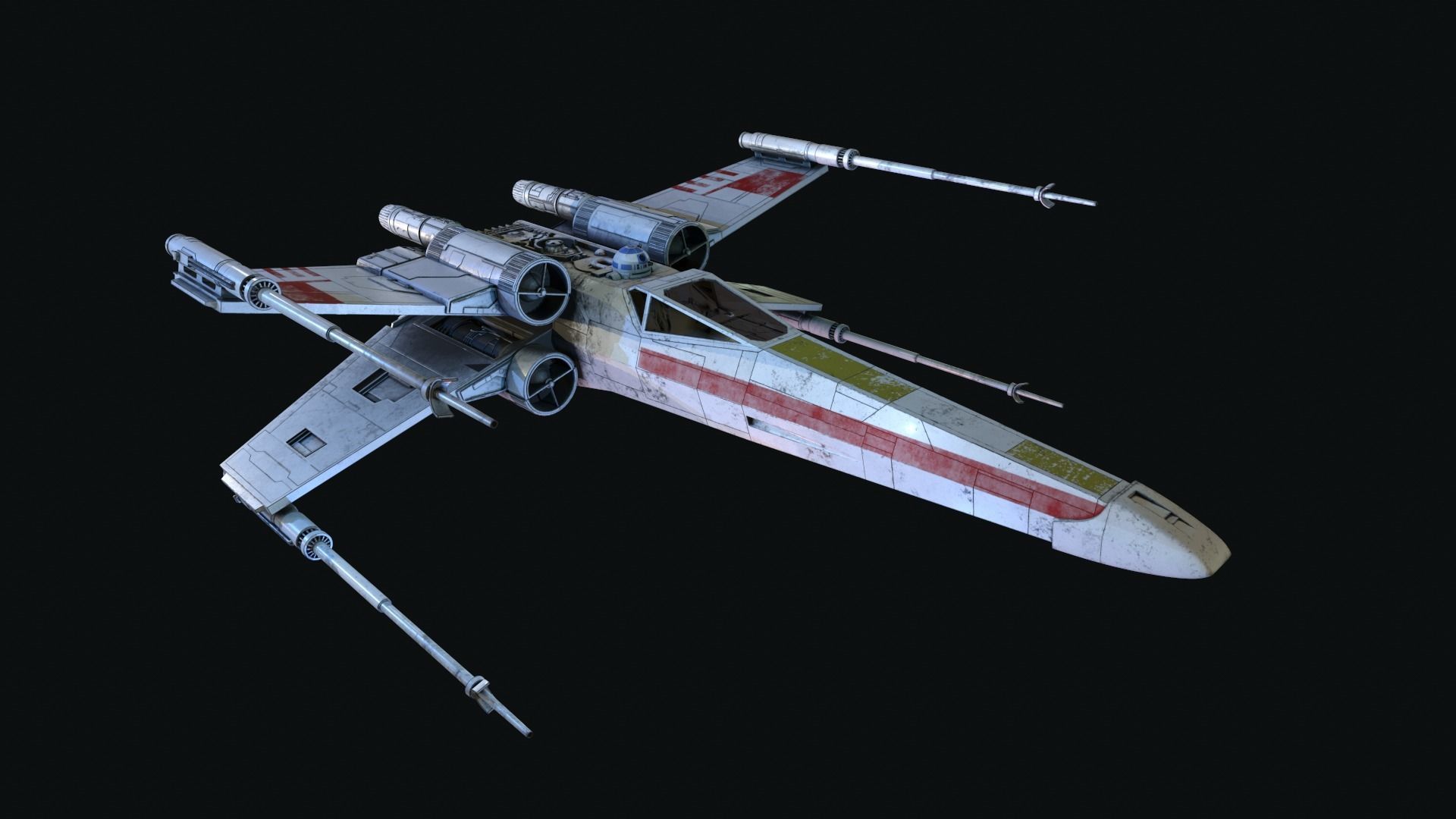 X-WING Star Wars 3D model_4
