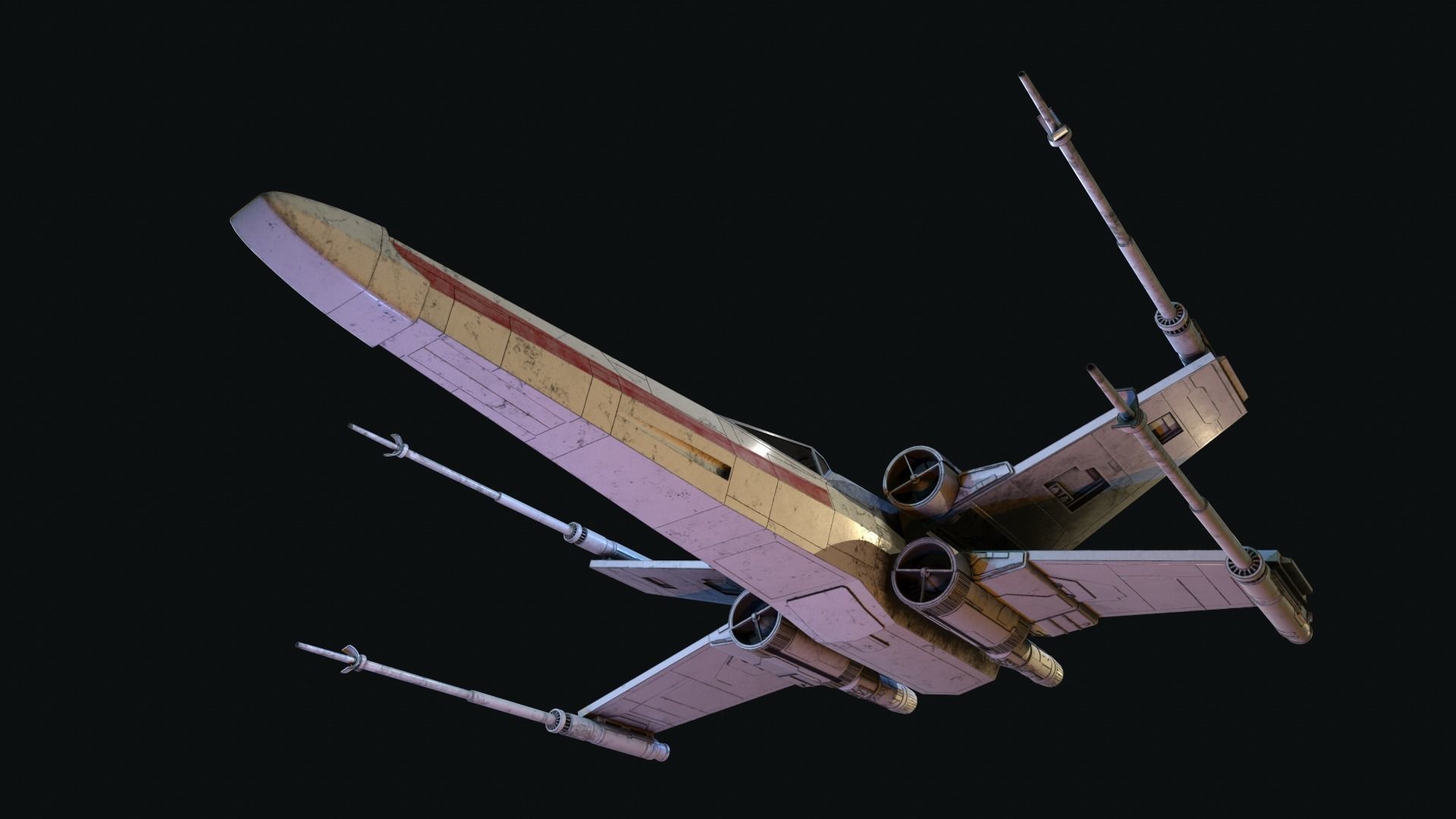 X-WING Star Wars 3D model_2