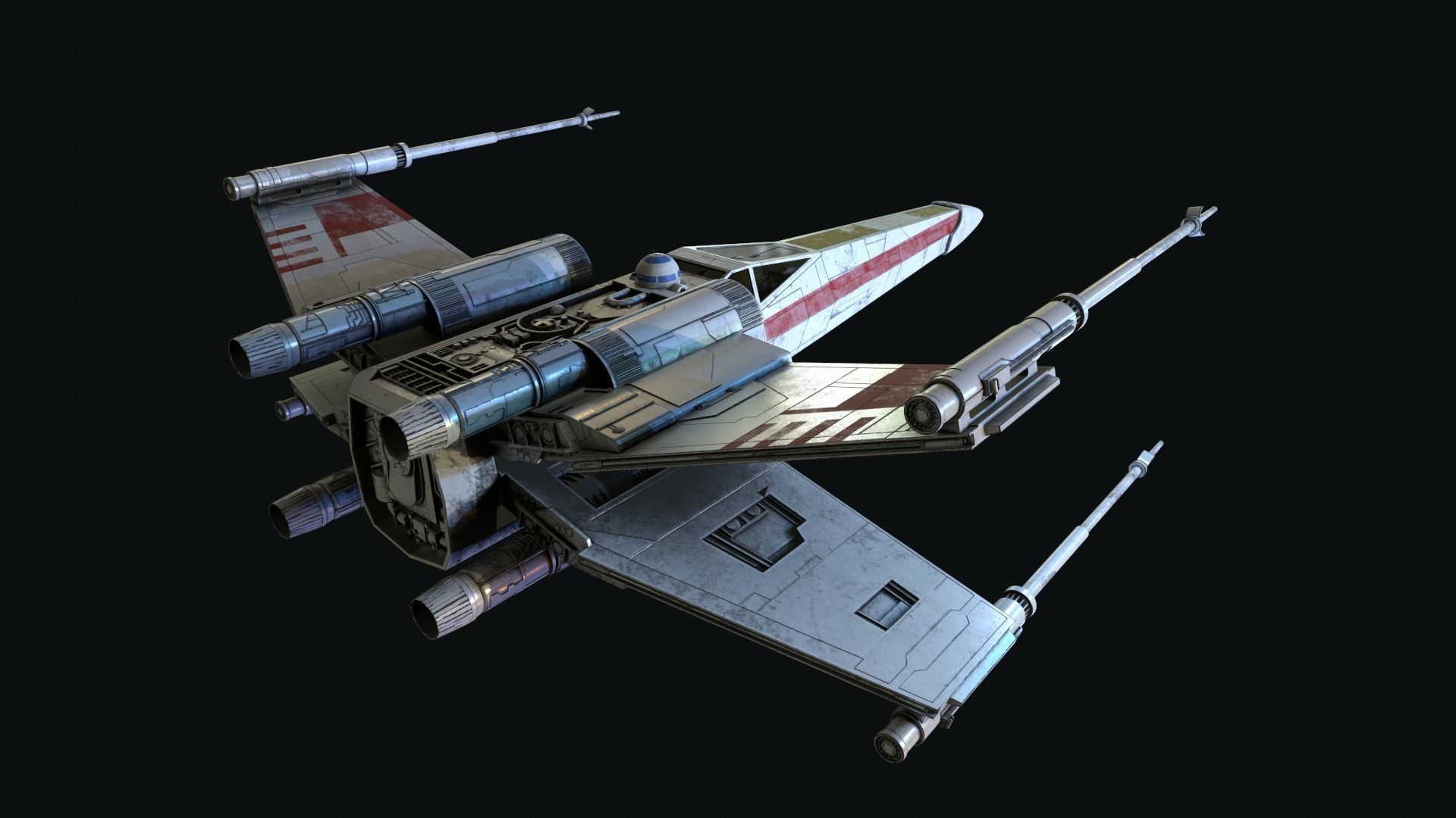 X-WING Star Wars 3D model_8