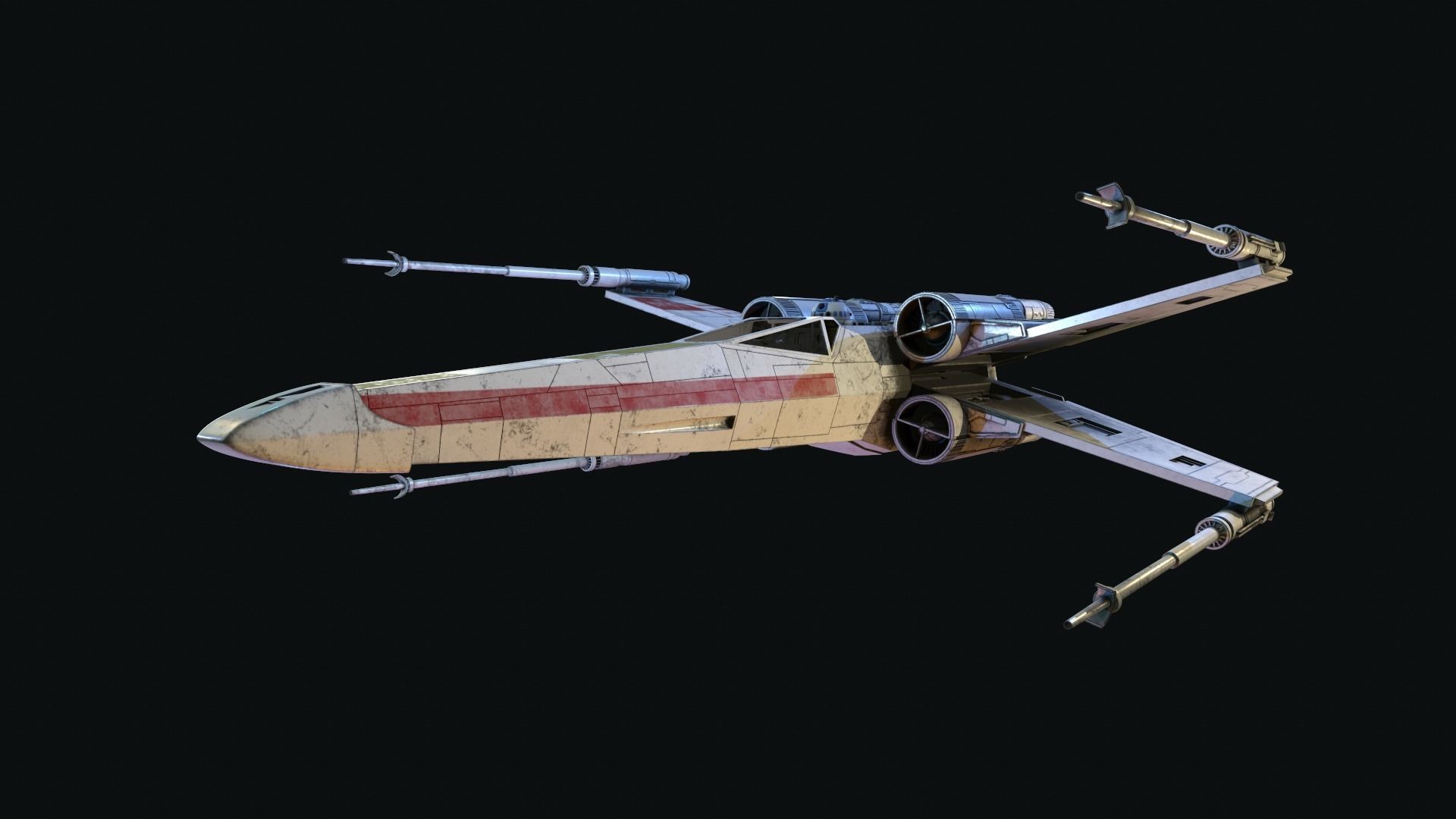 X-WING Star Wars 3D model_1