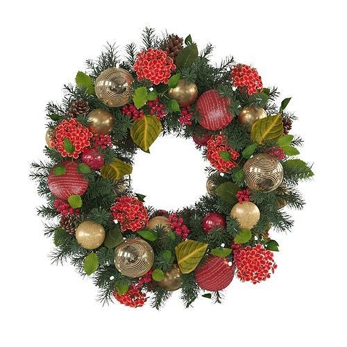 Christmas wreath 01 3D model