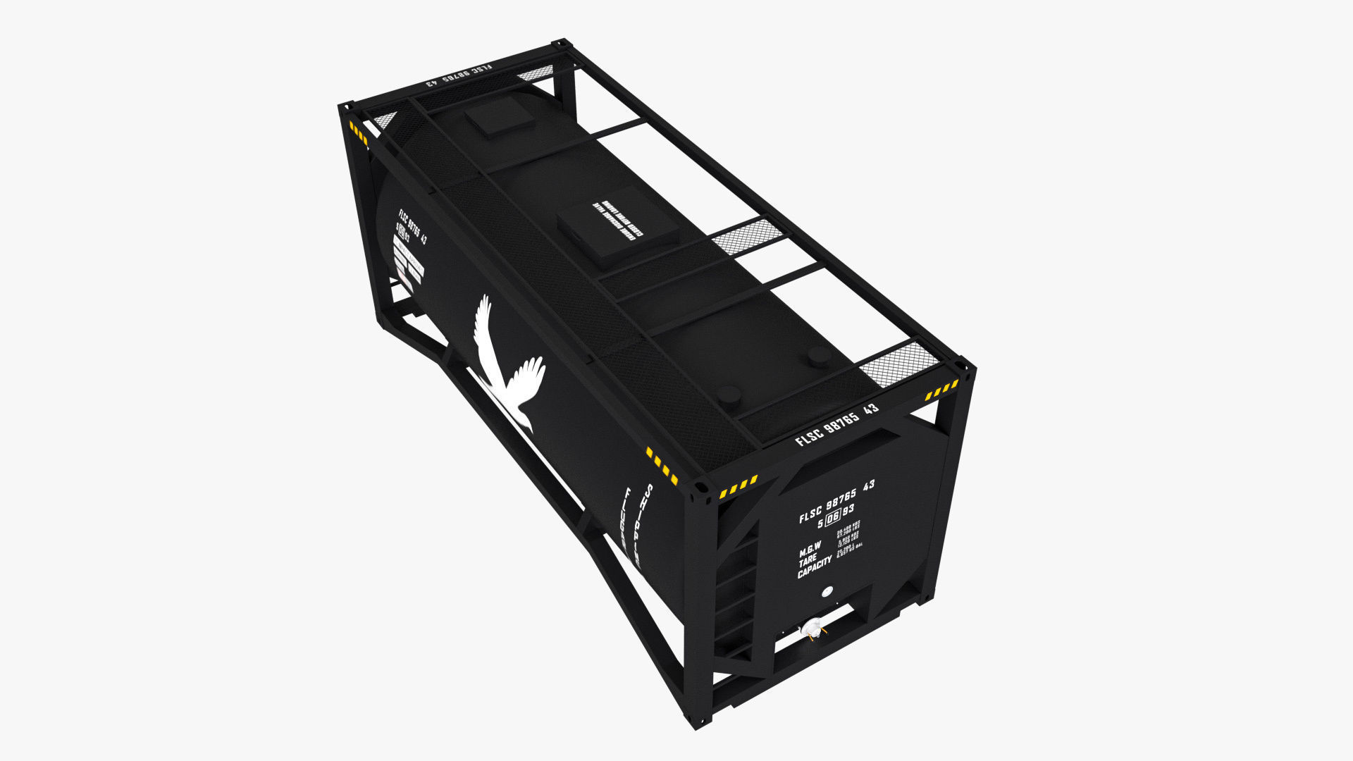 20 ft Bitumen Tank Container 3D model_5