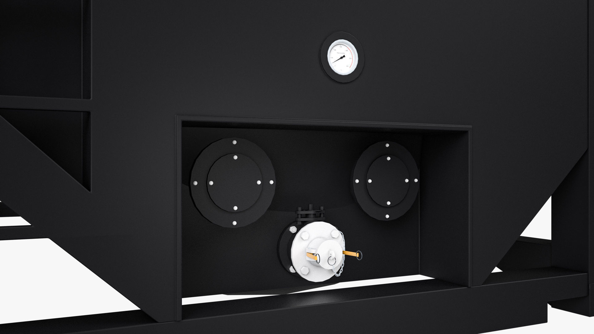 20 ft Bitumen Tank Container 3D model_2