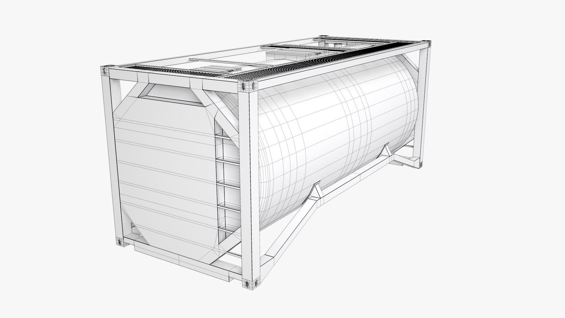 20 ft Bitumen Tank Container 3D model_13