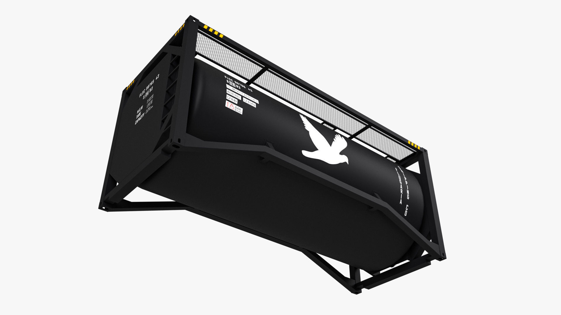 20 ft Bitumen Tank Container 3D model_8